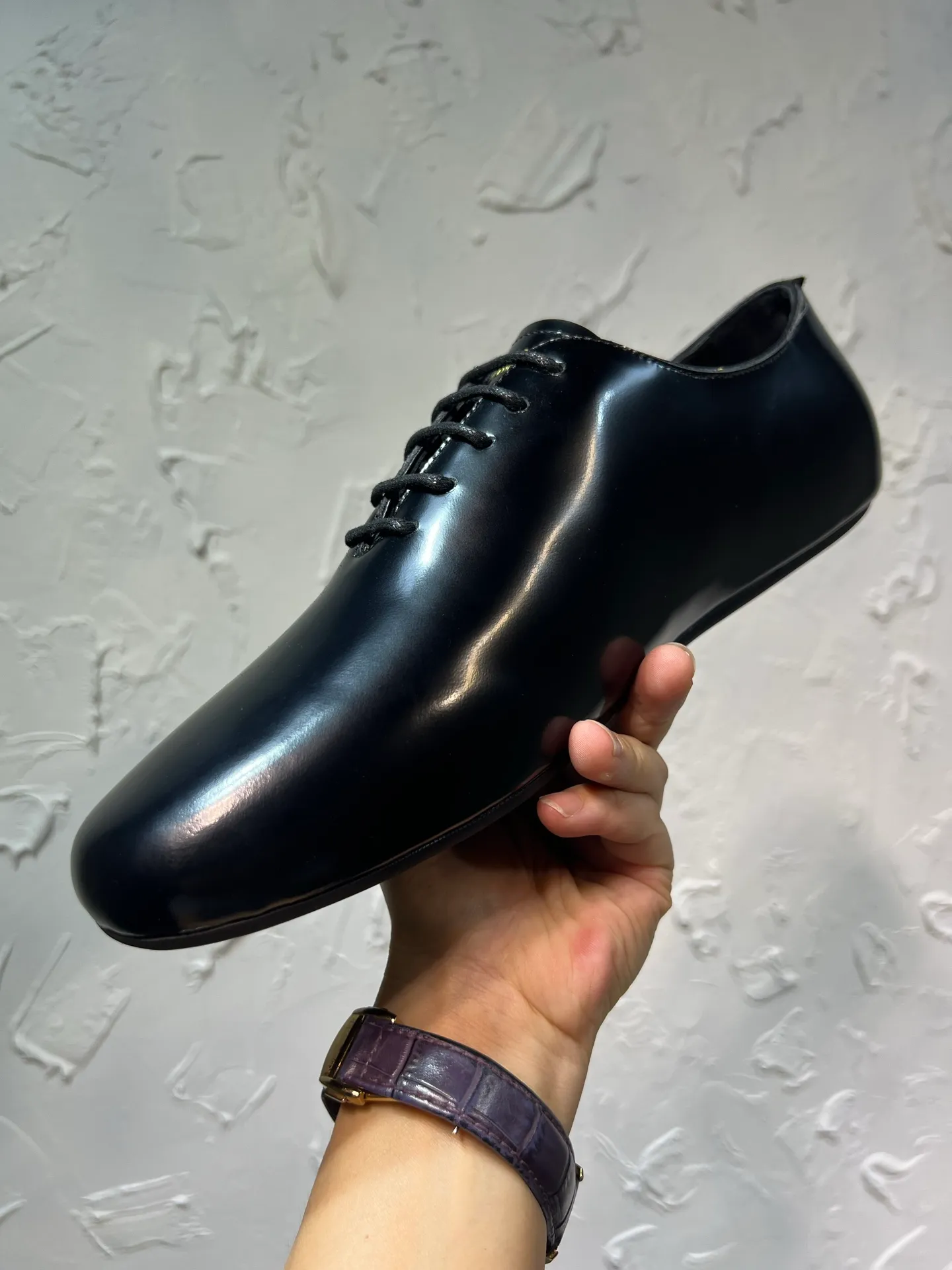 P760 prada derby2025 spring and autumn latest Prada lace-up classic retro men's shiny leather shoes, Shuffle double-button Mengke shoes, open side beaded cowhide, lining and foot cowhide, light rubber sole, sole height and thickness 10mm, original packaging black and brown 2 colors, code number: 39-46
